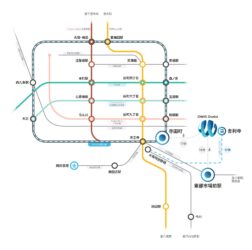 An image of a train access map for One World International School Osaka, showing how to get to OWIS Osaka by train